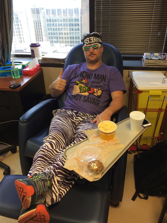 Chemo Day 1 macho man